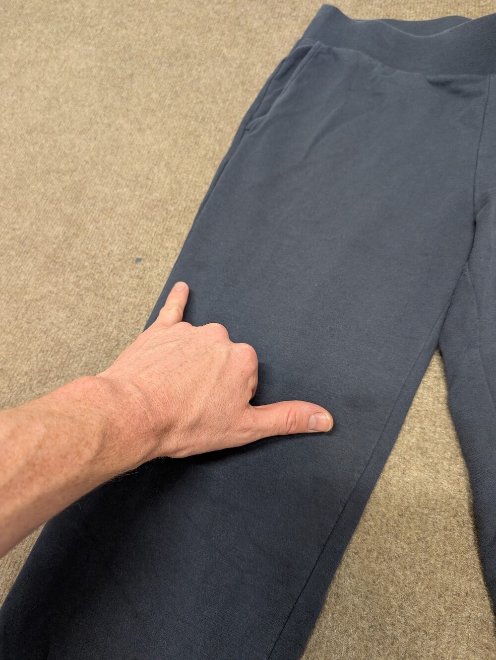 Pure Jill Affinity French Terry Slim Leg Pima Cotton Blue Pants (Small) - Picture 2 of 9